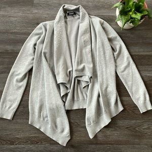 DKNY Women’s XS Embellished Cardigan Sweater Gray with Sequins